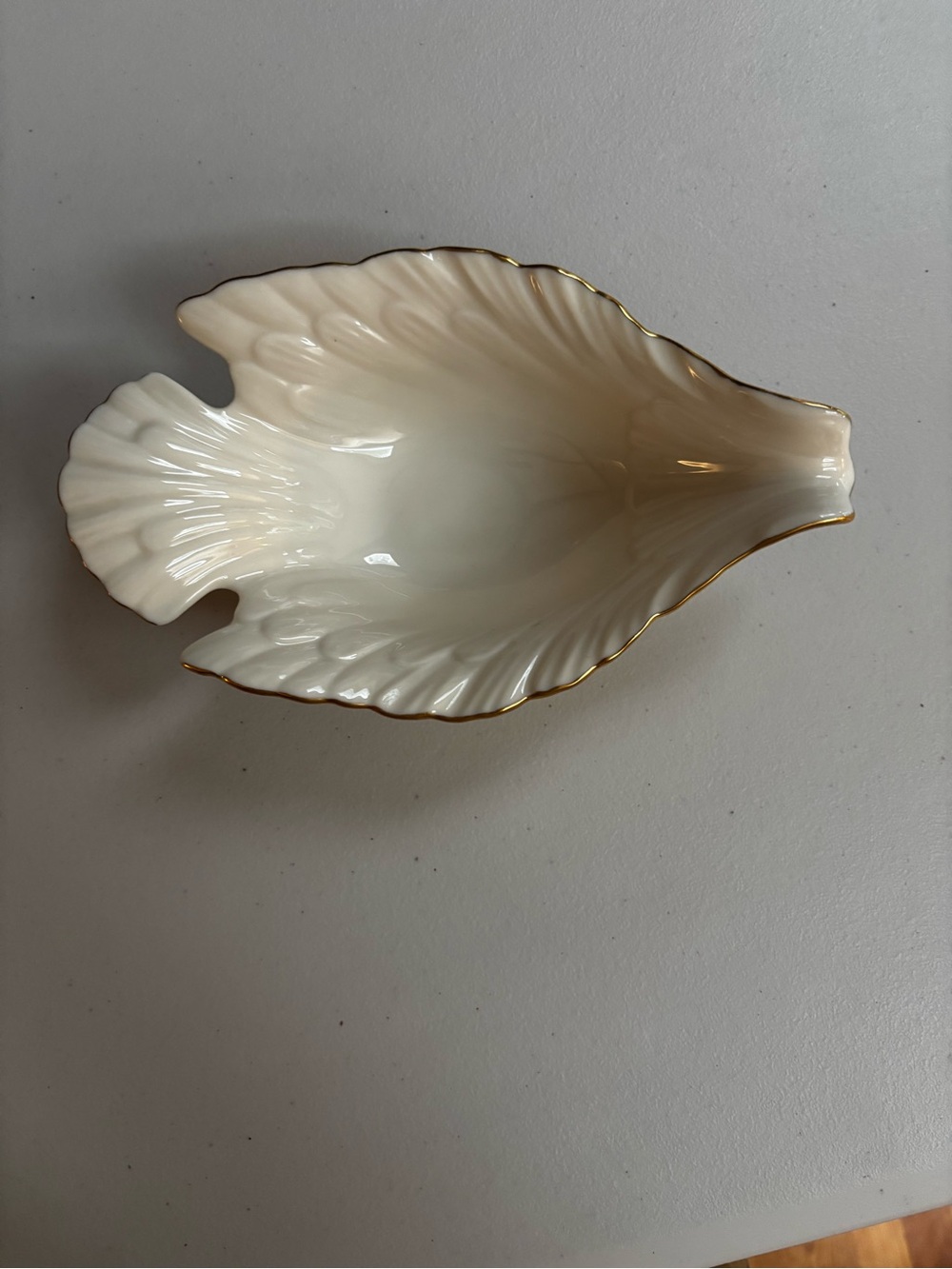 Lenox Dove Collection Trinket Dish Ivory 24k Gold Trim